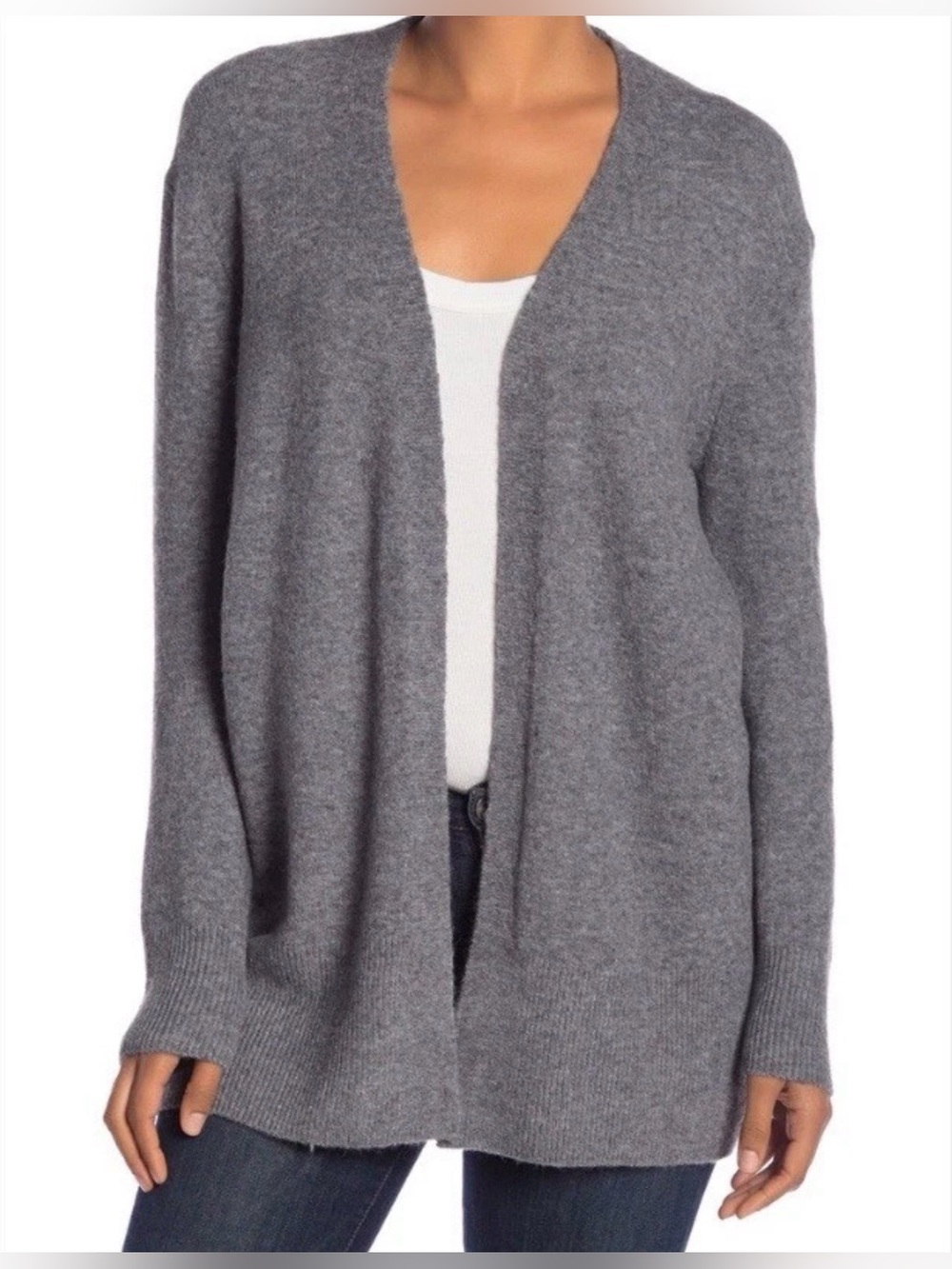 MADEWELL Gray CARDIGAN Women's Wool Alpaca Blend Sweater M